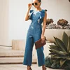 GACVGA Butterfly Bell Wide Leg Bodycon Denim Jumpsuit Casual Rompers Back Lace Up Fashion Trends Jumpsuits Overalls 4