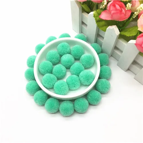 29 Mint green Кашемировые помпоны 20 мм помпоны плюшевый шар Пушистый Плюшевый поделки для украшения домашней одежды для шитья на ткани DIY принадлежности для рукоделия 20g32pc - Цвет: 29 Mint green