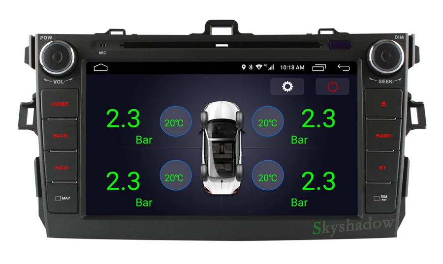 Excellent C500 2GB RAM 4G LTE Quad Core Android 6.0 Car DVD player For Toyota corolla 2006- 2007 2008 2011 GPS WIFI Bluetooth Radio TPMS 11