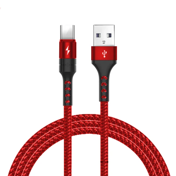NOHON 5A usb type-C кабель быстрое зарядное устройство для huawei mate 9 10 20 Pro шнур для быстрой зарядки и передачи данных для Xiaomi Mi5 Mi6 samsung S8 - Цвет: Красный