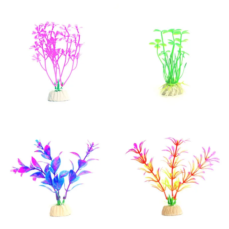 1 шт. аквариумные водоросли водные растения аквариум пейзаж пластиковые искусственные цветы водоросли украшения изделия для моделирования товары для домашних животных