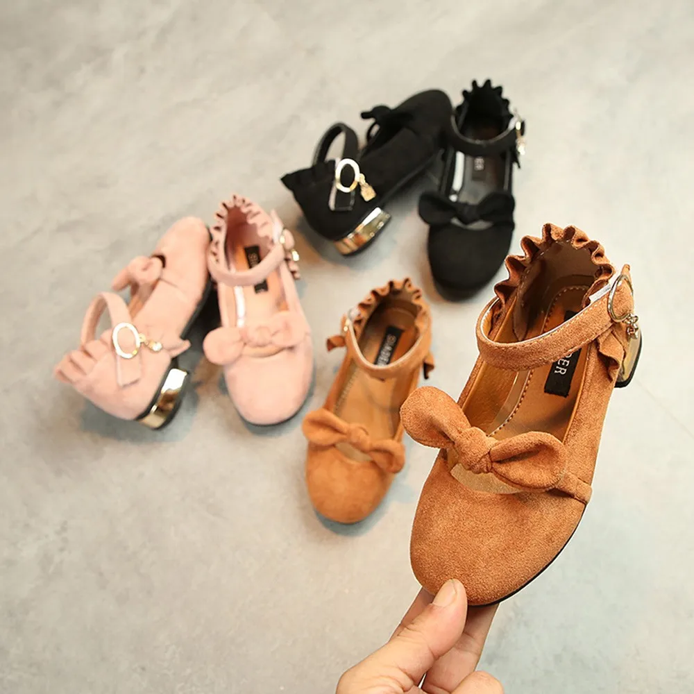 

Baby Girl Shoes Toddler Girl Shoes For Children's Footwear Princess Bowtie Pink Breathable Hooks Child Shoe soft Flats Sneaker