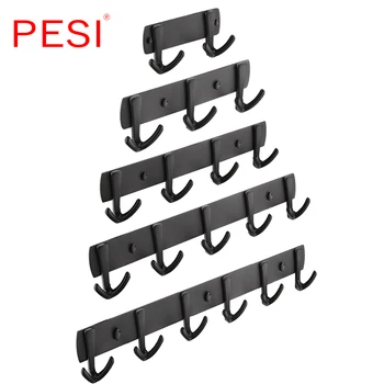 

SUS304 Stainless Steel Coat Hook Single Towel/Robe Clothes Hook for Bath Kitchen Garage Heavy Duty Contemp Mate Black Finish.