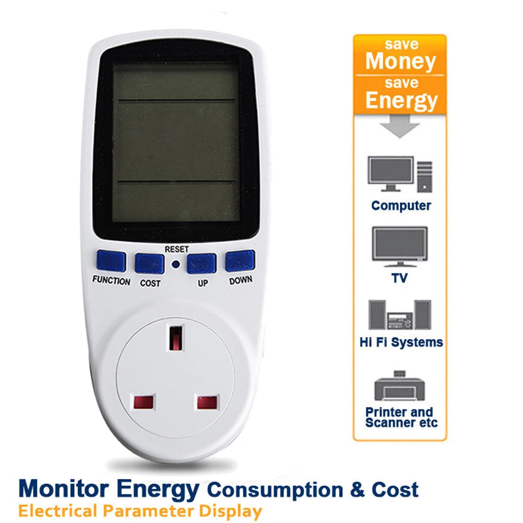 Consumption Meter Electricity Usage Monitor Kwh Calculator Consumption Meter Electricity Usage Monitor Kwh Calculator With Lcd Display Uk Plug In Socket From Consumer Electronics On