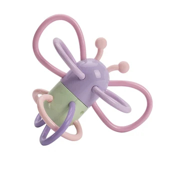 

Baby Colorful Butterfly Teether Toy Rattle Butterfly Teether Baby Toys Shake Hand Bell Ball Grasping Toy