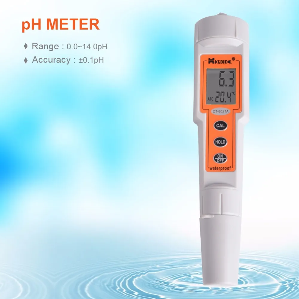 

New Style Pen Type PH Meter Digital Portable Tester Filter Water CT-6021A Tool Measurement Range Of 0.00 ~ 14.00PH