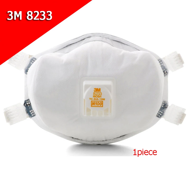 

3M 8233 Anti-heavy Metal Respirator PM2.5 Anti-particle air Pollution Smog Welding Torch Protection N100 Dust Mask 1piece Pack