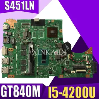 

XinKaidi S451LN Laptop motherboard for ASUS For ASUS S451 S451L V451 V451L S451LN S451LB Test original mainboard I5-4200U GT840M
