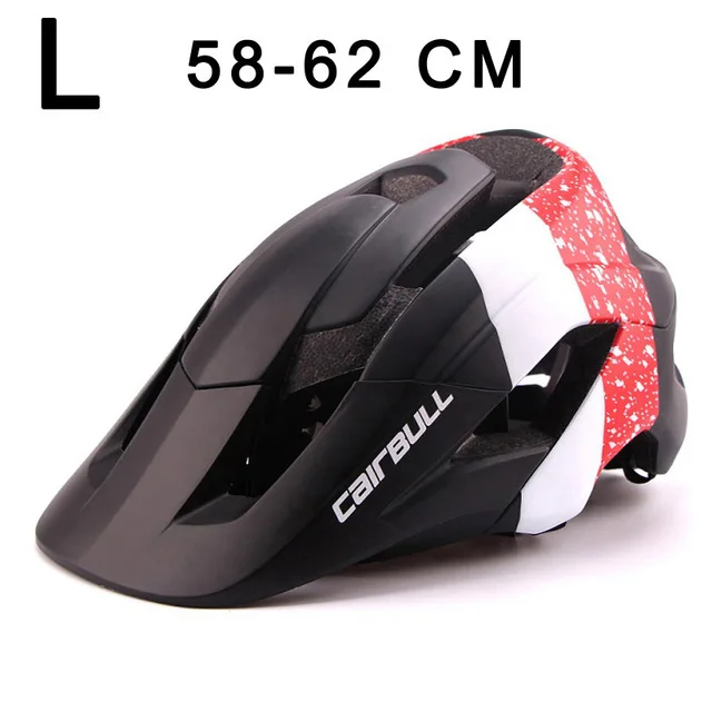 Велосипедный шлем, ультра-светильник, велосипедный шлем на холме, велосипедный шлем, EPS 13 вентиляционных отверстий, цельный, литой, велосипедный шлем для casco bicicleta - Цвет: black white red L