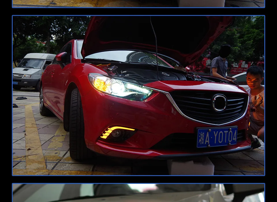 АКД стайлинга автомобилей для Mazda 6 фары 2013- Mazda6 Atenza светодиодный фары DRL HID фара ангельский глаз Bi Xenon аксессуары