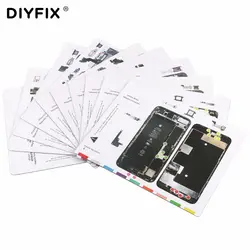 DIYFIX 10 шт. Магнитная винт коврики для iPhone 7 8 работы Pad диаграмма для iPhone 5 5S 6 6s плюс телефон ремонт Tool Kit