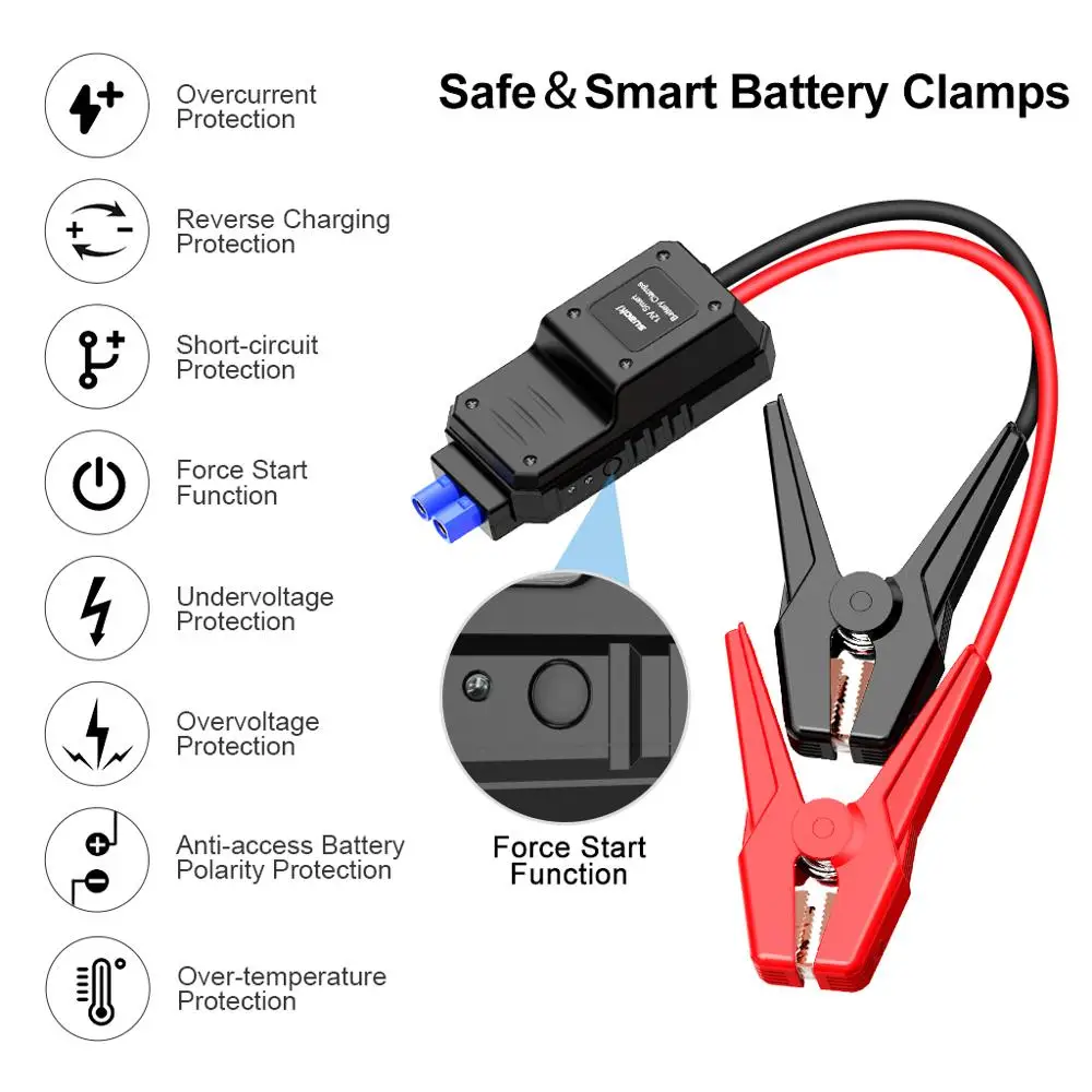 Suaoki U18 3 в 1 перезаряжаемое автомобильное пусковое устройство USB QC 0 Type C зарядное