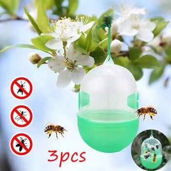 

3X Hornets Trap Bee catcher Home Garden Hanging Wasp Trap No Poison Chemical Free Bee Bug Harmless Fly Catcher Insect Traps