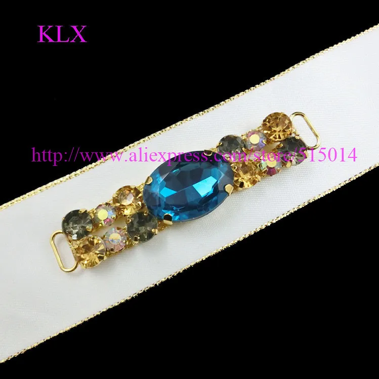 (100 шт./лот) 8 см Rhinestone золота Бикини Разъем пряжки для бикини Костюмы|connector buckle|bikini