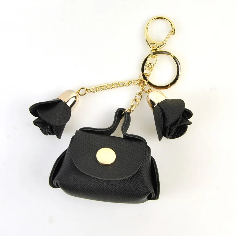 Women Handbag Accessory Bag Part Faux Leather Flower Floral Decoration