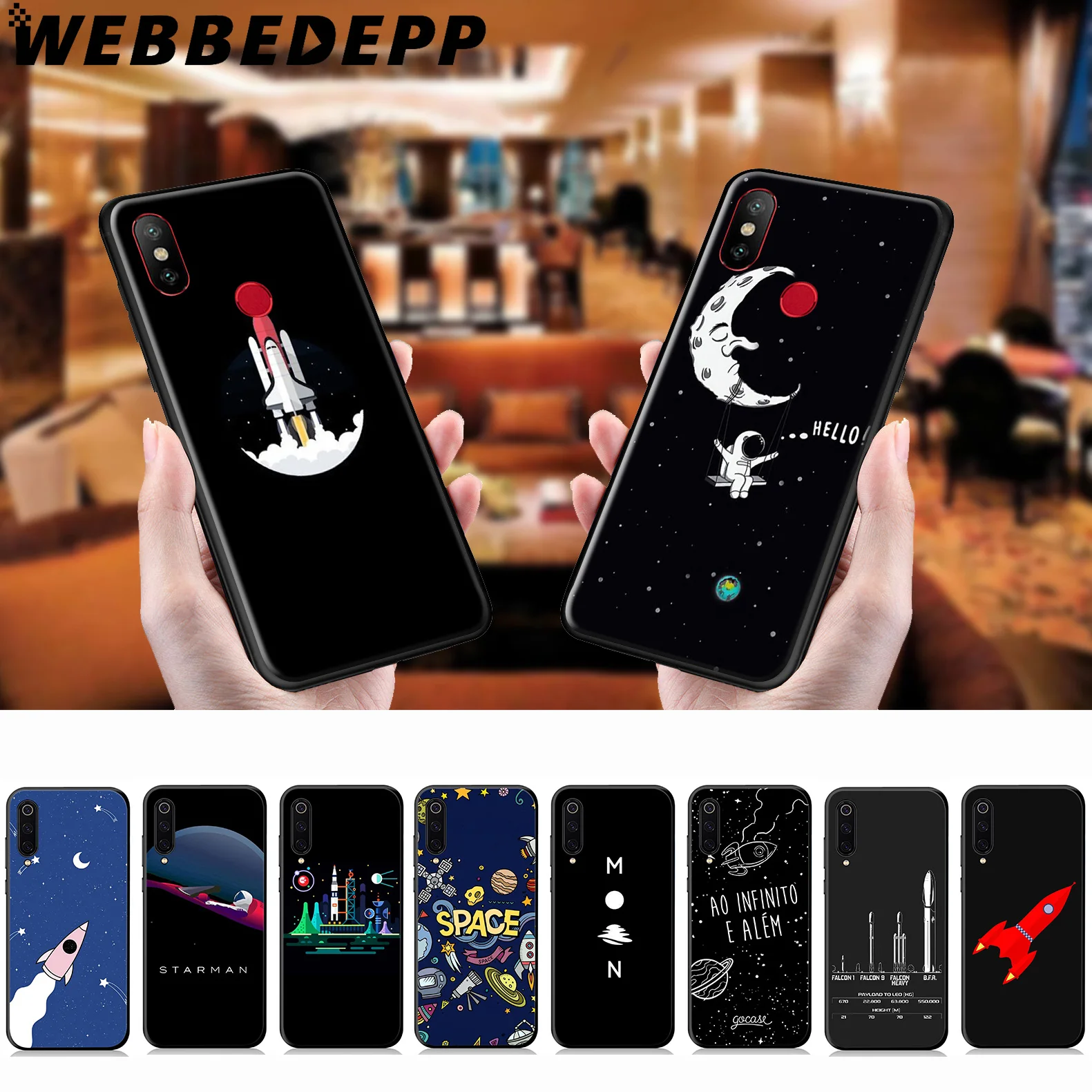 

WEBBEDEPP Rocket Man Space Moon Soft Case for Xiaomi Mi 9T 9 8 SE 6 A1 A2 A3 Lite MiA1 MiA2 MiA3 Mi F1 MAX 3 Mi8 CC9E CC9