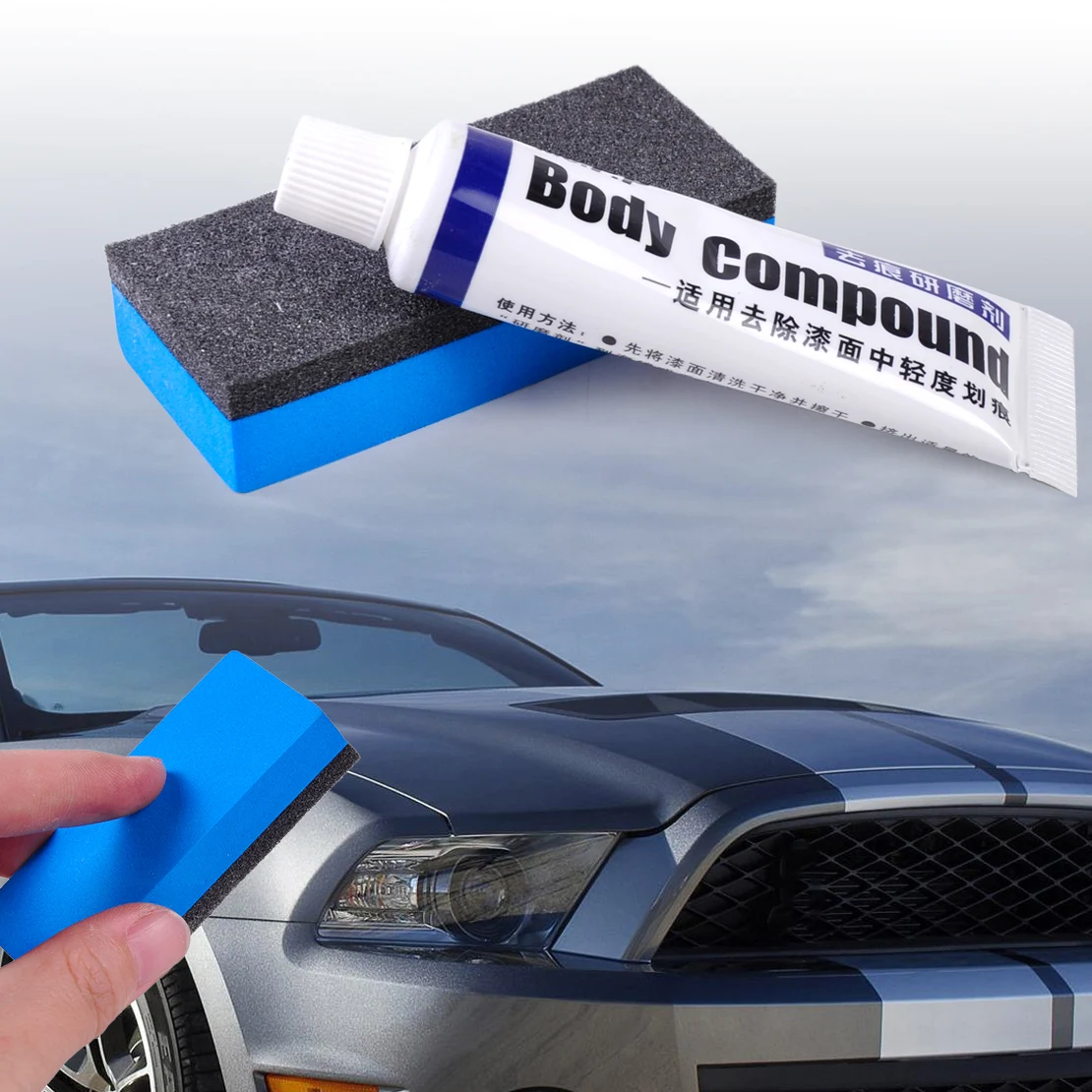 

DWCX Car Scratch Assistance Remover Useful Vehicle Body Paint Care Body Polishing Gringding Compound Paste with Sponge
