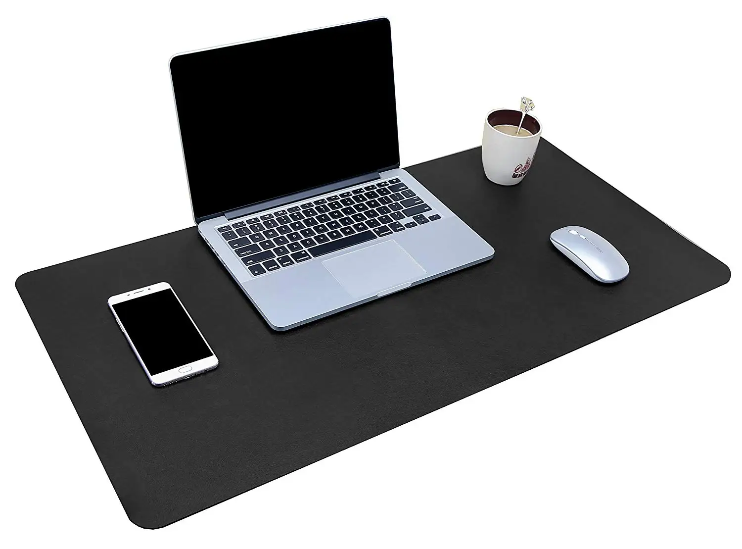 Multifunctional Office Desk Pad, 40*80cm Ultra Thin Waterproof PU Leather Mouse Pad, Dual Use Desk Writing Mat for Office/Home