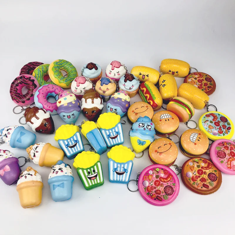 

Simulation Squishy Food Ice Cream Hamburger French Fries Scented Slow Rising Squeeze Stress Relief Antistress Squishies Toys Kid