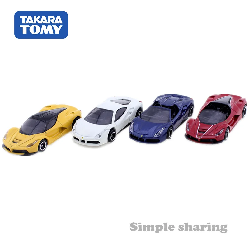 TAKARA TOMICA набор 4 автомобилей мини Автомобильная игрушка 488 GTB паук Laferrari Aperta игрушка автомобильные двигатели автомобиль литая металлическая модель