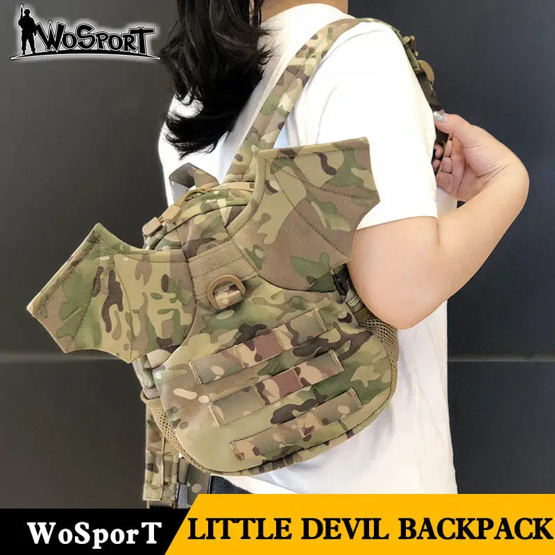 WoSporT Военная тактическая сумка для девочек, Детский Маленький дьявол, спортивная водонепроницаемая сумка для путешествий, Походов