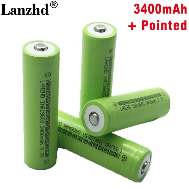 8-40 шт) Новая батарея 18650 li ion 3,7 v 3400mah 30A литиевая аккумуляторная батарея INR18650B с заостренным носком для аккумуляторов фонарика