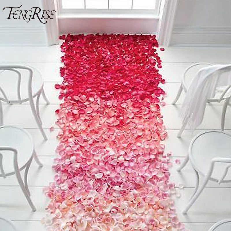 Wedding Events Decoration 500pcs Silk Rose Petals Table Artificial Flowers Engagement Celebrations Party Supplies