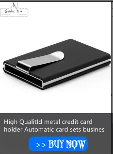 Card Holders Waterproof Stainless Steel Silver Metal Case Credit Card fashionBusiness Cardcase Bank ID Card Holder Name C0006