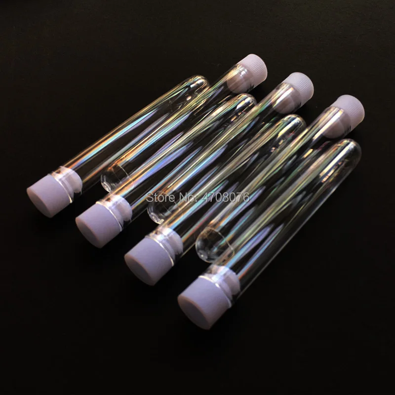 20pcs/lot 12*75mm size Disposable plastic test tube PS flexible tubes for blood collection labware for scientific experiment