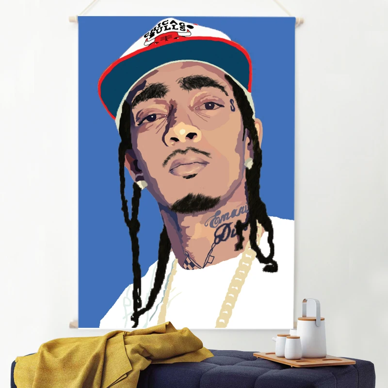 

Nipsey Hussl Canvas Poster with Hanger Canvas Printer Cuadros Decoracion Salon Wall Art Canvas Wall Pictures for Living Room