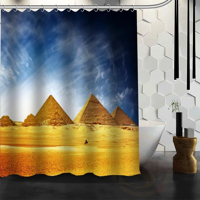 Best Nice Custom Ancient Egyptian Pyramids Shower Curtain Bath Curtain