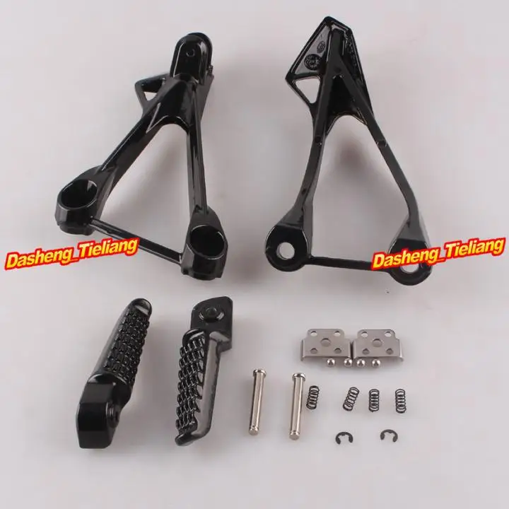 Aluminum Alloy Passenger Rear Foot Pegs Footrest Brackets for Kawasaki 05 08 ZX6R ZX636 font b