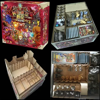 

ARCADIA QUEST INFERNO Card Game Storage Box Organizer for Wooden Receiving Compact Case The Broken Token Box Laser Cutting