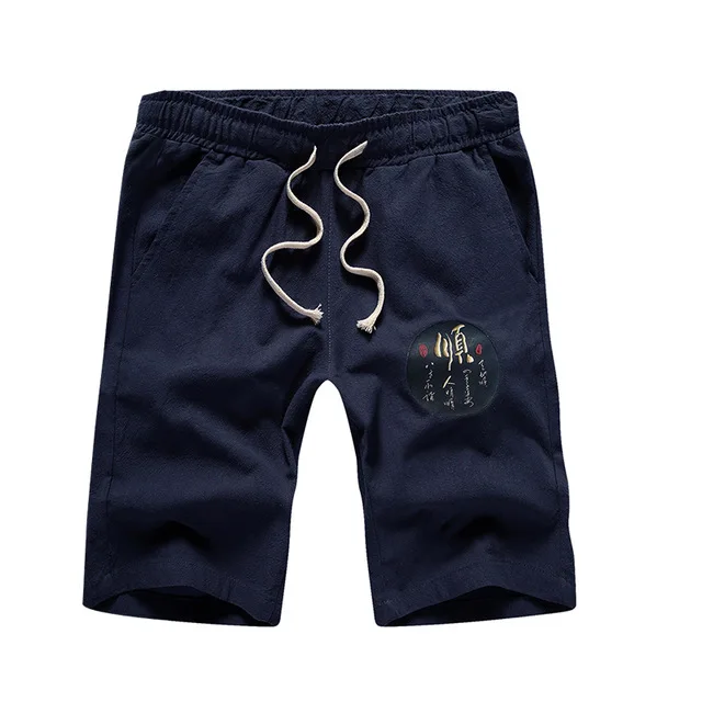 navy blue Мужские пляжные шорты, повседневные пляжные шорты, мужские шорты для бега с эластичной резинкой на талии, короткие штаны, спортивная одежда, бермуды, мужские шорты - Цвет: navy blue