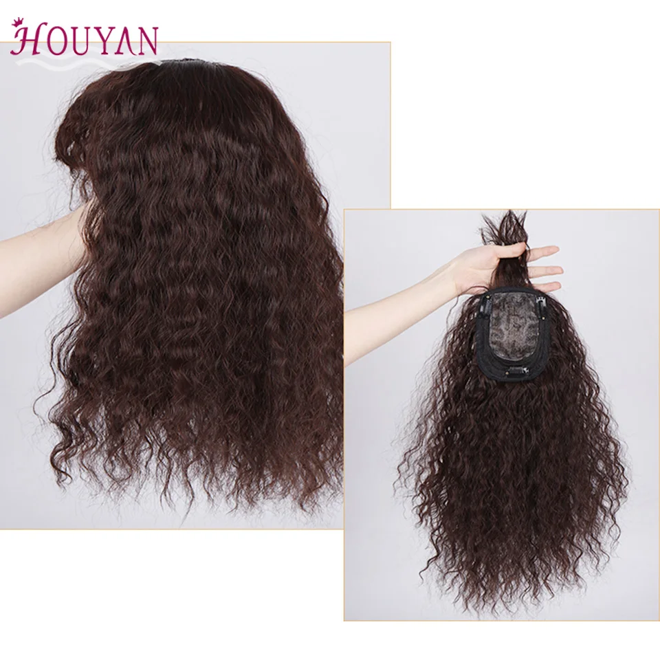 Волнистые челки натурального цвета HOUYAN реалистичные волосы женские