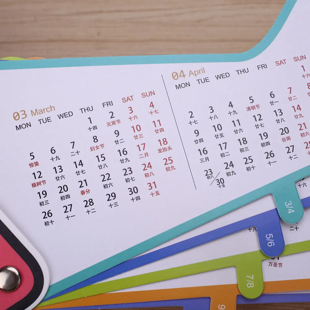 Desk Calendar Planner Schedule Gifts Home Study Planning Office Table Cute Organizer Ornaments