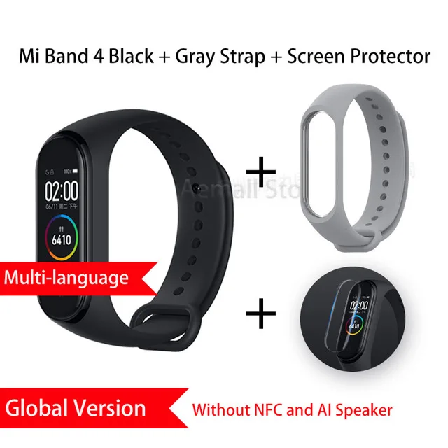 Presale глобальная версия Xiaomi mi Band 4 Smart mi band 4 браслет сердечного ритма фитнес Bluetooth 5,0 135 мАч цветной экран - Цвет: GL .Gray.-