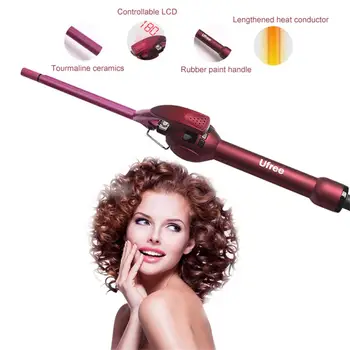 

9 mm curly hair stick digital display ultra-fine electric roll bar mini small curling iron