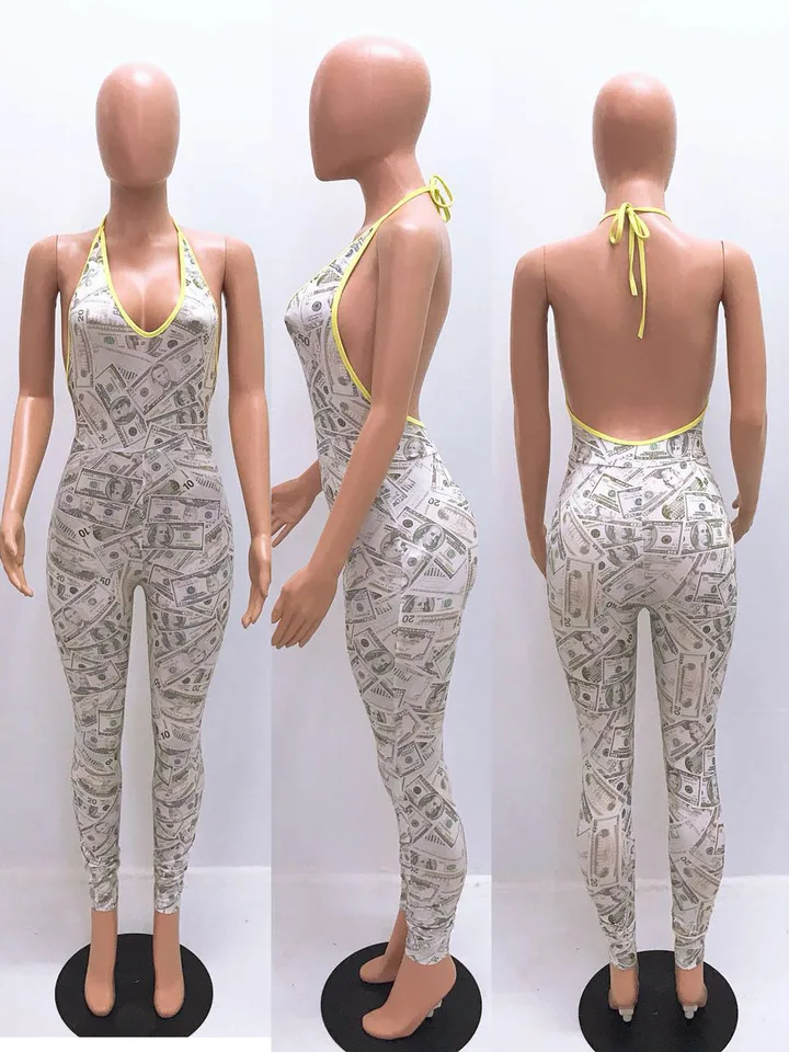 money print jumpsuit