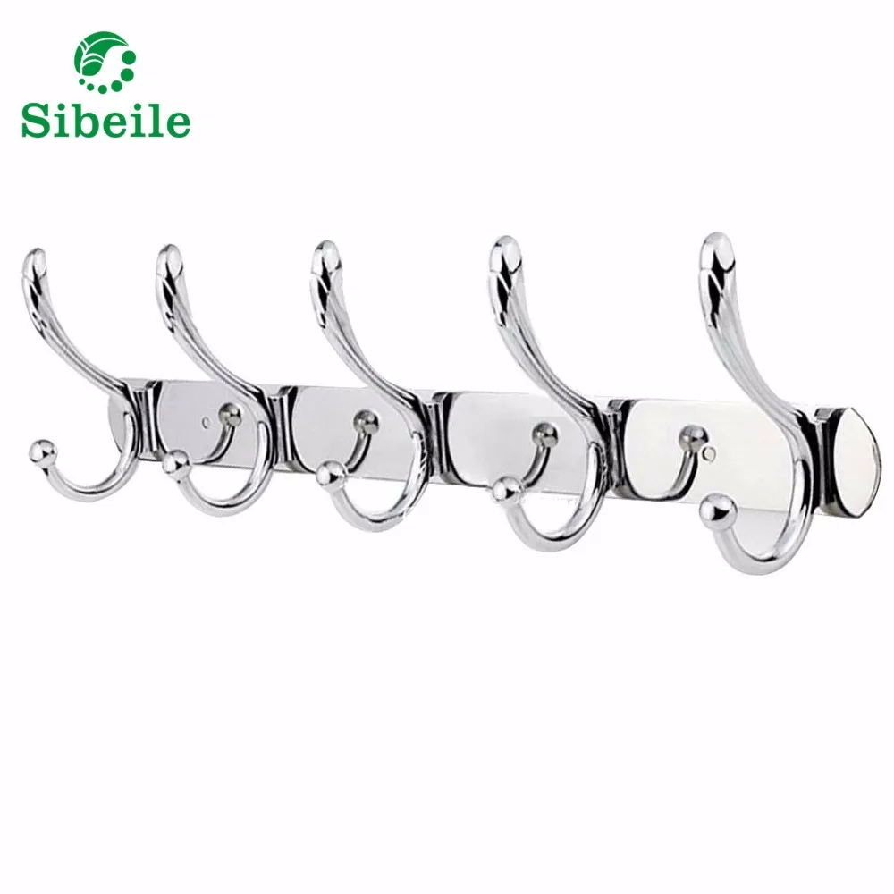 SBLE Stainless Steel Single Wall Coat Hanger Bathroom Cloth Towel Rack