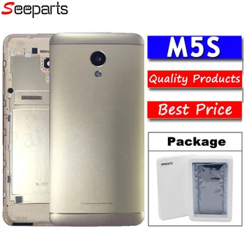 

Mobile Phone Housings Replacement M612H battery cover case Meizu m5s 5s 5.2 inch phone housing case with camera Lens Meilan 5S