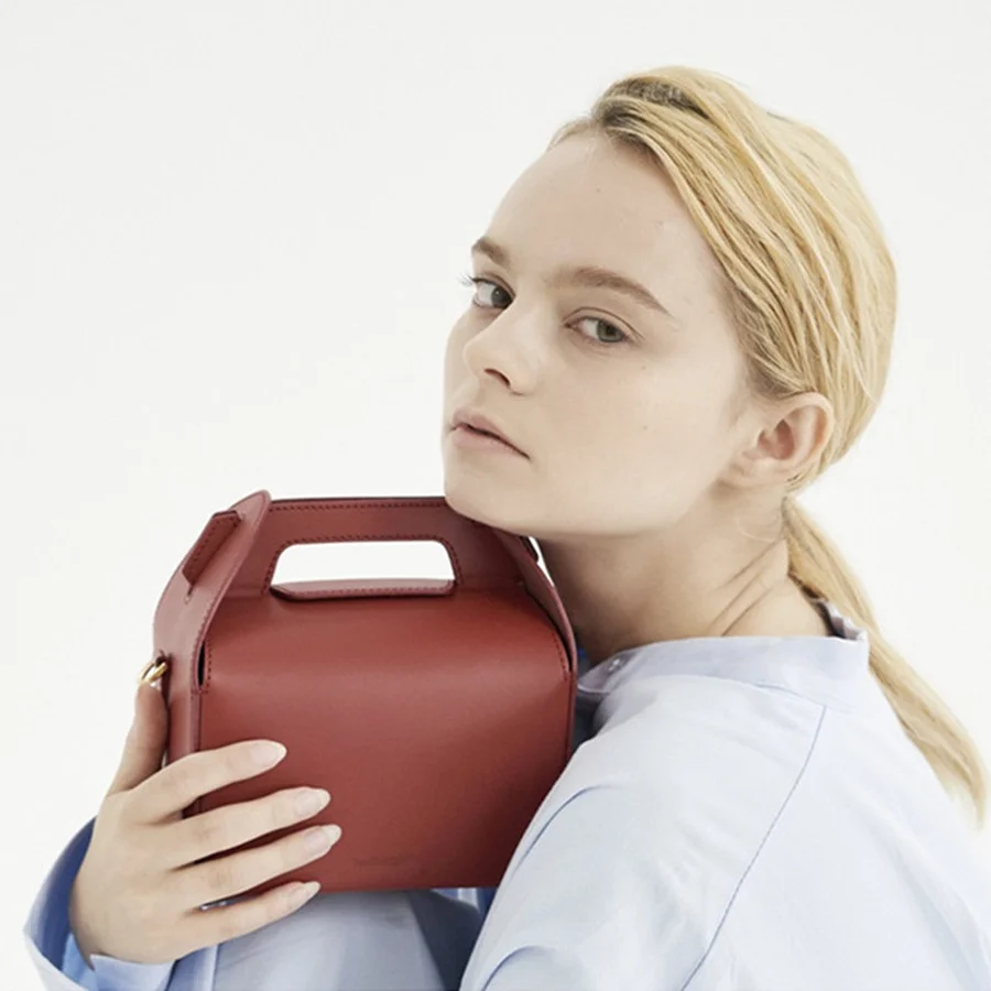 

Fashion Box Type Bucket Bag For Women Luxury Pu Leather Handbags Soild Women's Shoulder Bags Woman Totes Ladies Party Hand Bags