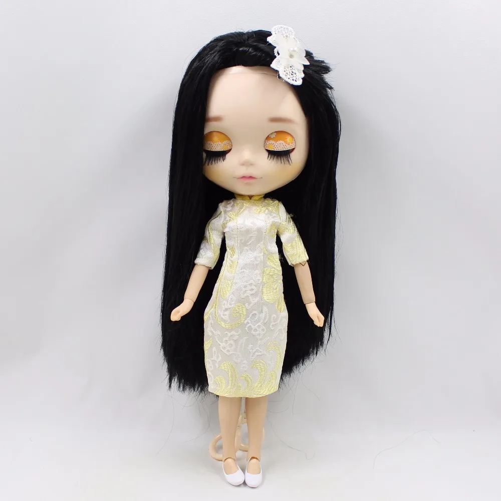 Neo Blythe Doll Ancient Embroidery Cheongsam Dress 4