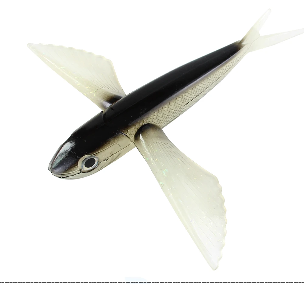 Spinpoler Deep Sea Fishing 140g Soft Plastic Fishing Lures 23cm 9inch Jig Hook Big Magic Soft Flying Fish Soft Fishing Lure (4)