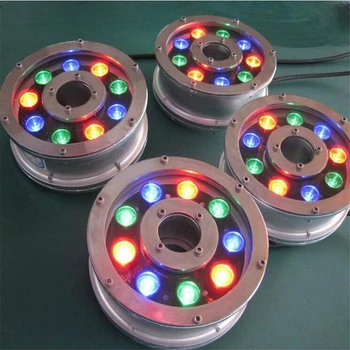 

IP68,RGB RoundType led underwater light 9W,underwater lamp/pool lamp/,Fountain lamp/landscape lighting
