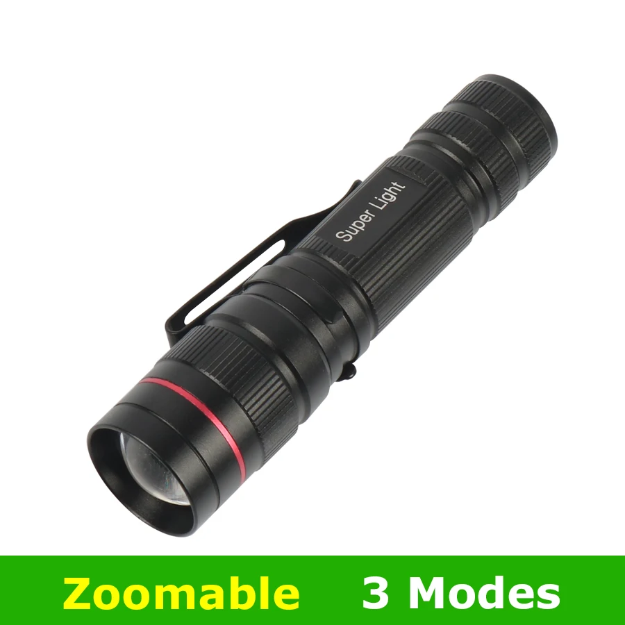 3 шт. Водонепроницаемый мощный светодиодный фонарик CREE Q5 Мини Flash Light для