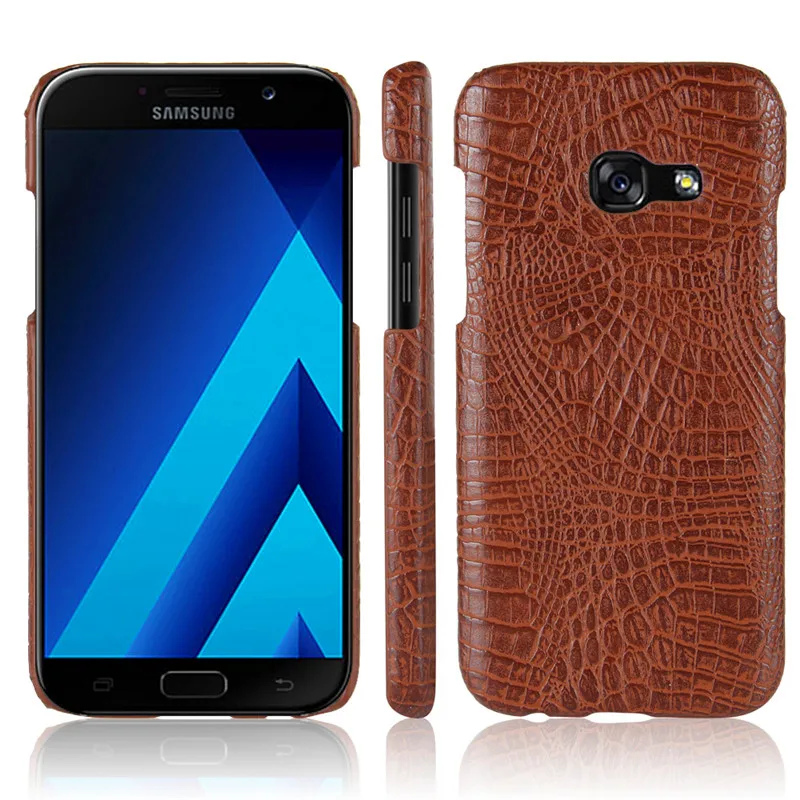 Чехол с крокодиловой текстурой для Samsung A5 2017 A520 жесткая задняя крышка из