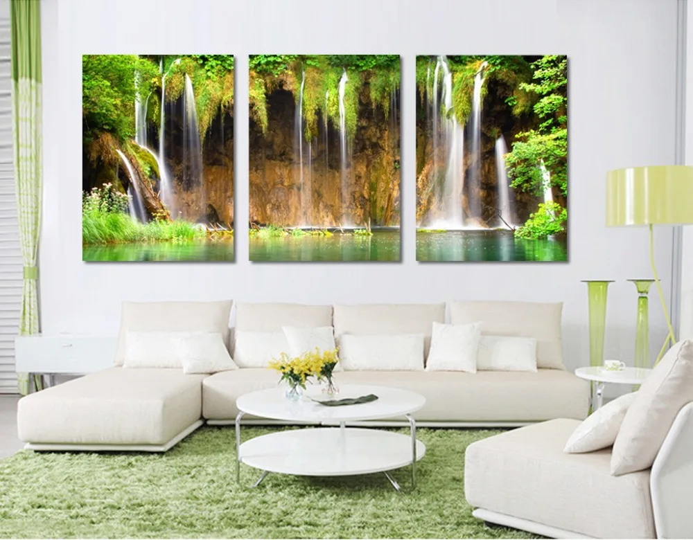 Aliexpress Buy 3 Piece Wall Art Painting Free Shipping Canvas Strong Waterfall Natural Beauty Unframed Pictures For Living Room From Aliexpress Buy 3 Piece Wall Art Painting Free Shipping Canvas Strong Waterfall Natural Beauty Unframed Pictures For Living Room From
