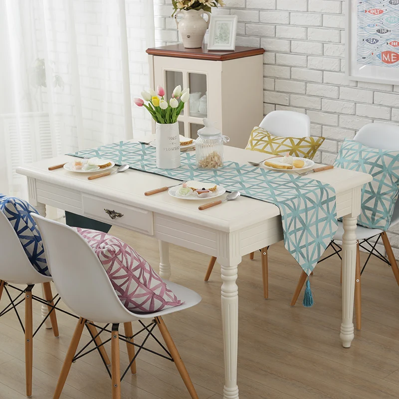 

SunnyRain 1-Piece Geometric Table Runner Wedding Party Table Decoration Table Runners