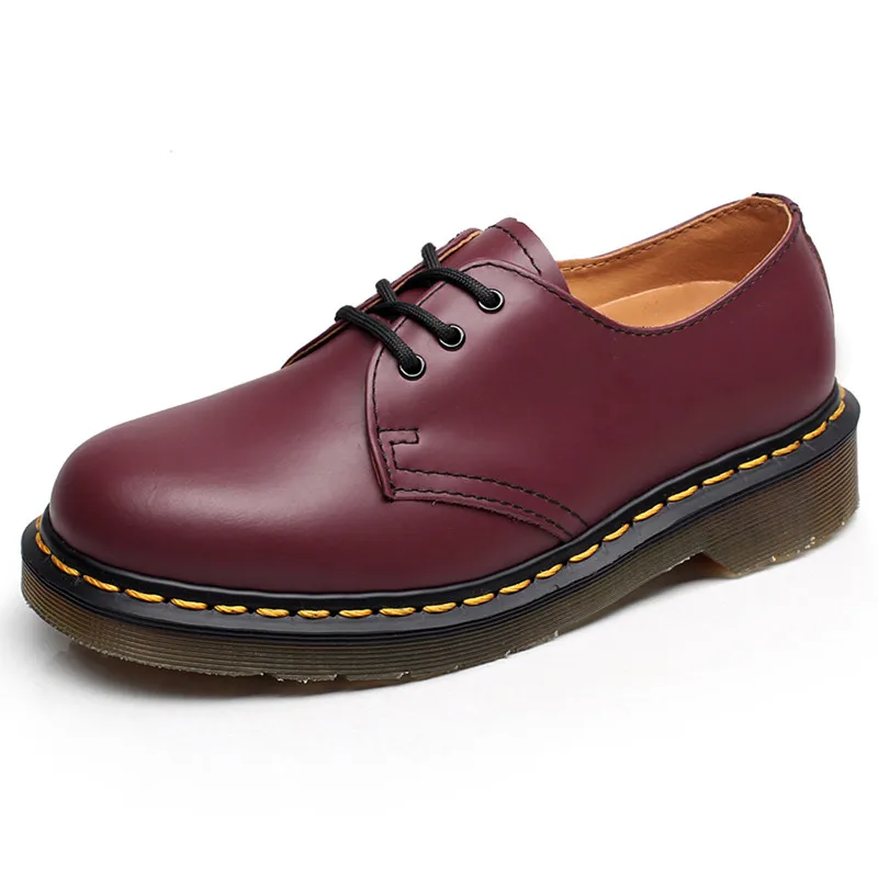 

Dr Martins Size 35-46 Top quality split Leather Women Boots Brand Snow Boots Winter Boot Fur Warm Women Shoes Dr Martins